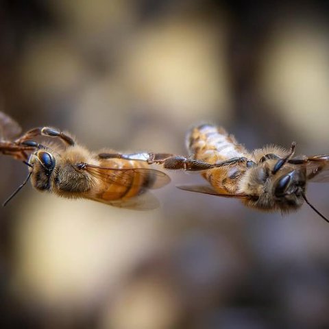 Ispezione del telaio nell'apiario di Conza della Campania